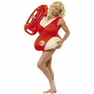 £53.79 • Buy Smiffys Official Baywatch Padded Swimsuit Mens Fancy Dress Costume New