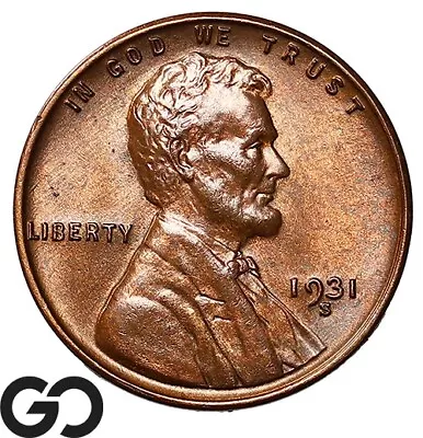 1931-S Lincoln Cent Wheat Penny Red Brown Nice Choice BU++ RB Better Date • $95