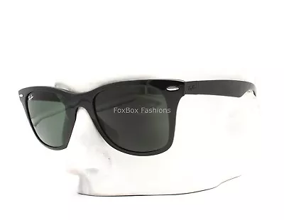 Ray-Ban RB 4195 601/71 Wayfarer Liteforce Sunglasses Polished Black Green Lens  • $125