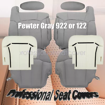 For 1999 2000 2001 2002 Chevy Silverado GMC Sierra 1500 Front Seat Cover Gray • $23.69