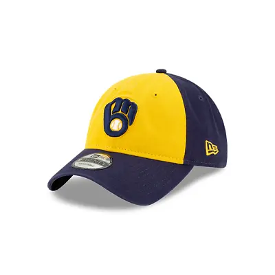 Milwaukee Brewers  New Era 9TWENTY Core Classic Adjustable Hat~ Blue/Gold • $24.99