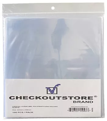 COS Crystal Clear Plastic OPP For 12  Vinyl 33 RPM Records (Outer Sleeves) • $17.95