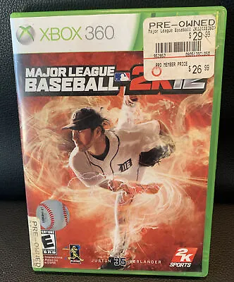 Major League Baseball 2K12 (Microsoft Xbox 360 2012) Tested Working • $5.40