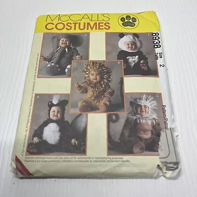 McCall's Skunk Elephant Lion Panda & Monkey COSTUMES Sz 2 UNCUT 8938 Patterns • $6.99