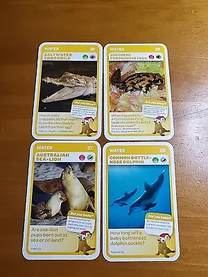 Woolworths Aussie Animals TARONGA (Water)🏆#25262728 - 4 CARDS🏆FREE POST • $3