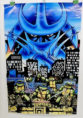 Vintage Ninja Turtles Poster 1990 TMNT Leonardo Michaelangelo Donatello Shredder • $39.95
