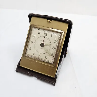 Vintage Antique New Haven Folding Travel Alarm Clock Allentown PA Paint Products • $49.95