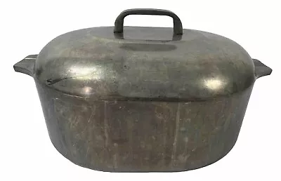 Vintage Magnalite Roaster 8 Quart Roaster Cast Aluminum USA GHC 8qt Sits Flat • $174.65