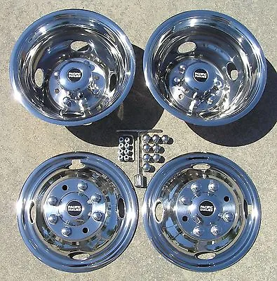 16  08 - 24 FORD E350 E450 MOTORHOME Dually Wheel Covers Over The Lug BOLT ON • $295