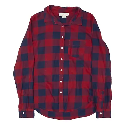 H&M LOGG Womens Shirt Red Gingham Long Sleeve M • £8.99