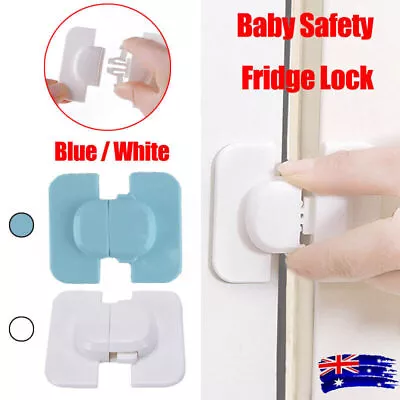 $6.45 • Buy Kids Child Baby Pet Safety Lock Proof Door Cupboard Fridge Cabinet Drawer AU