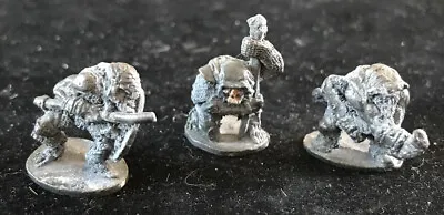 Grenadier Half Orc Warriors Lot Of 3 Pre Slotta Metal Miniatures RARE • £9.99