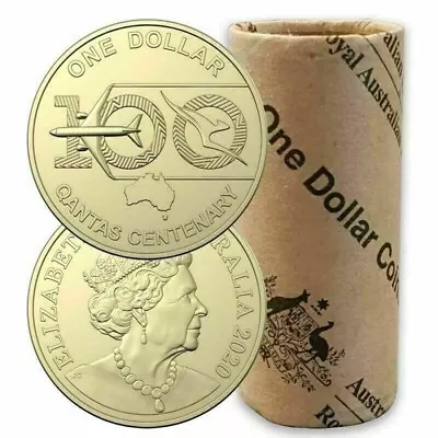 ✈2020 Uncirculated Qantas Centenary X1 Coin $1 One Dollar Coin Ex Ram Roll Mint✈ • $16.50