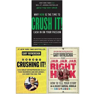 $55.17 • Buy Gary Vaynerchuk Collection 3 Books Set Crush It, Crushing It, Jab Jab Jab Right