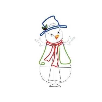GE StayBright 48 Inch Glowbright Neon Flex LED Snowman Christmas Yard Decoration • $149.99