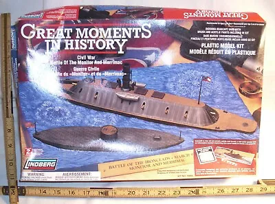 Lindberg Great Moments In History The Battle Of The Monitor & Merrimac Kit 70886 • $24.99