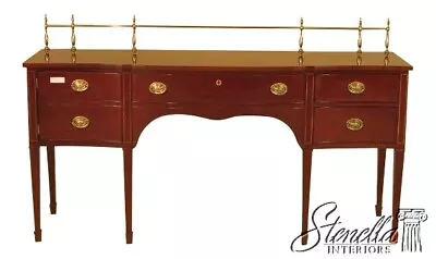 42588E: KINDEL Federal Oxford Mahogany Sideboard W. Brass Gallery • $1495