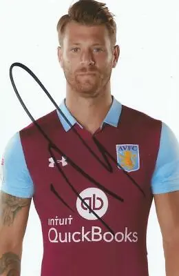 ASTON VILLA: NATHAN BAKER SIGNED 6x4 2016/2017 PORTRAIT PHOTO+COA • £2.99