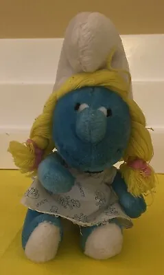 Vtg 1981 Smurfette Doll 10” Peyo Wallace Berrie Plush Figure Smurf 80s • $16