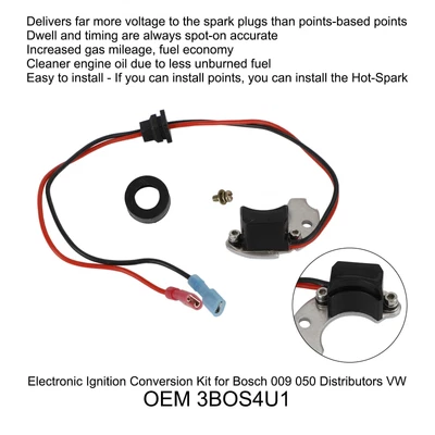 $38.85 • Buy Electronic Ignition Conversion Kit For Bosch 009 050 Distributors 3BOS4U1 VW