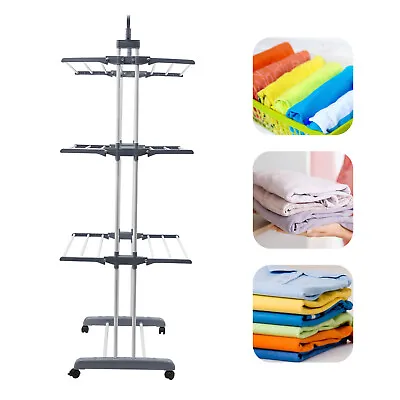 4-Tier Foldable Clothes Drying Rack Stand Airer Laundry Washing Drier Line Home • $38