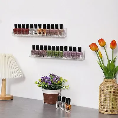 Nail Polish Organizer Wall Mounted4 Pack Nail Polish Rack Display 48 Bottles Na • $19.28