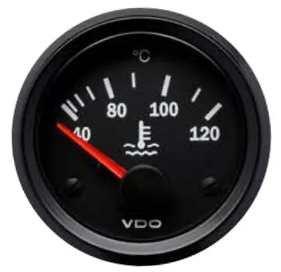 VDO Water Temp Temperature Gauge 12volt 52mm 2 Inch 40-120 Deg C 310010014 • $41.85