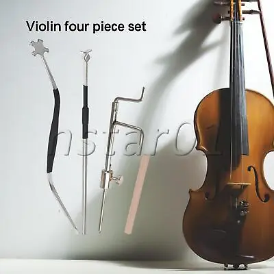 Violin Sound Post Setter Gauge Tool Wood Column Retriever Clip Set Of 4 Silver • $21.20