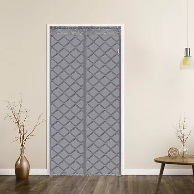 Magnetic Thermal Insulated Door Curtain 31  X 79  Weatherproof Blanket Gray • $44.09