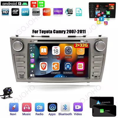Apple Carplay Car Stereo For 2007-2011 Toyota Camry Radio NO DVD Player + Camera • $179.99