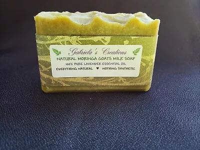 NATURAL ORGANIC MORINGA GOATS MILK SOAP With Lavender Essential Oil • $9.99