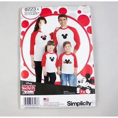 Simplicity Pattern 8223 Disney Mickey Mouse & Friends Knit Top & Appliques UNCUT • $5