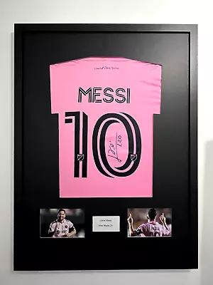 Lionel Messi Signed Shirt - Inter Miami 23/24 Framed Shirt. Printed Signature • £115