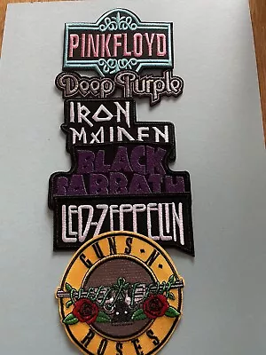 £7.95 • Buy Set Of 6 Job Lot Legendary Hall Of Fame ROCK BAND Music Iron On Patches