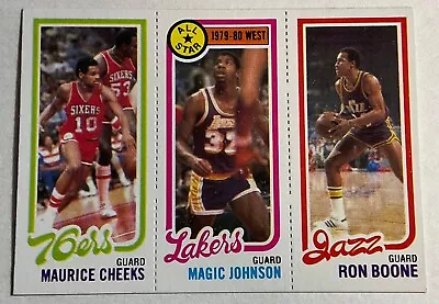 1980-81 Topps MAGIC JOHNSON #18 Rc /Maurice Cheeks #178/Ron Boone #237 • $0.99