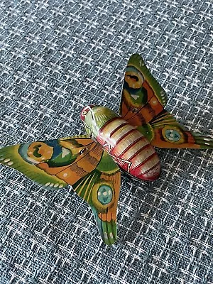 VTG 50's ALPS Butterfly Moth Friction Litho Tin Metal Toy  Works Japan 5” • $35