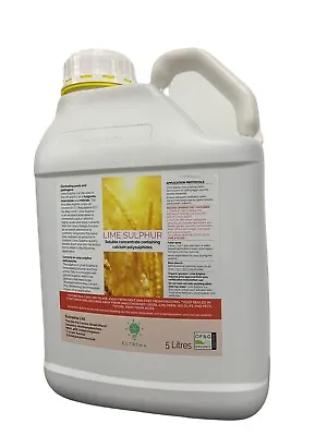 LIME SULPHUR 5 Litre - Use As A Fungicide Insecticide Miticide On Organic Crops • £95