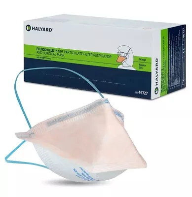 1 Box 46827 Small Halyard N95 Masks Fluidshield 3 Surgical Respirator 35 Pieces • $20.99