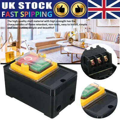 UK Motor Water Proof Machine Drill Switch ON/OFF Push Button 10A 220V/380V KAO-5 • £8.28