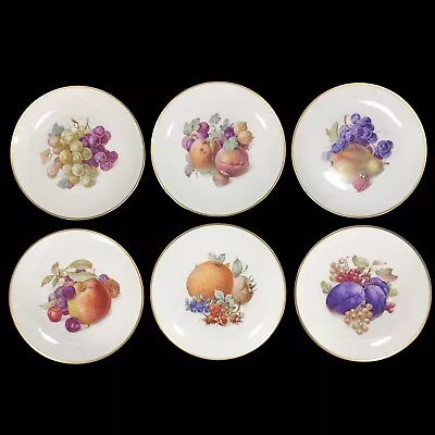 6pc VTG Bavaria Germany Eschenbach Baronet China Plates Fruit Gold Trim 7.75 In • $34.95