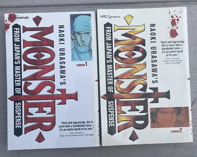 Naoki Urasawa's Monster Vol 1-2 VIZ 2006 Suspense Manga • $58.16