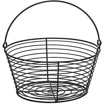 Little Giant Large Metal Wire Egg Basket For Collecting Chicken Eggs Black • $24.09