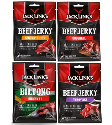 Jack Links Halal Beef Jerky Original Sweet And Hot Teriyaki 6/12 X 25g • £10.99