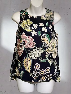 J. Crew Liberty Fabric Sleeveless Tank In Symphony Floral Size 00 EUC!! • $29.99