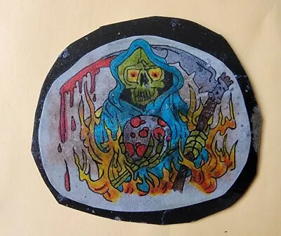 Vintage 1980s Original Black Dragon Reaper Death Tattoo Flash Houston Texas ~3x4 • $47