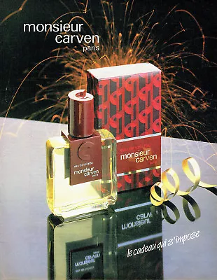 1984 Advertising 107 Men's Eau Toilette Advertising Monsieur By Carven • $3.21