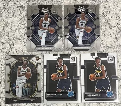 Peyton Watson Rookie Lot Of 5 - Optic Mosaic & Select - Nuggets • $1.25