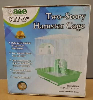 2 Story Hamster Cage New In Box Green And White • $25