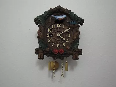 Vintage August Keebler Co No. 370 Bluebird Clock Mini Cuckoo Clock~ Runs In Box • $67