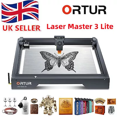 ORTUR Laser Master 3 Lite + 24V LU2-4-SF 5W CNC Laser Engraving Cutting Machine • £306.99